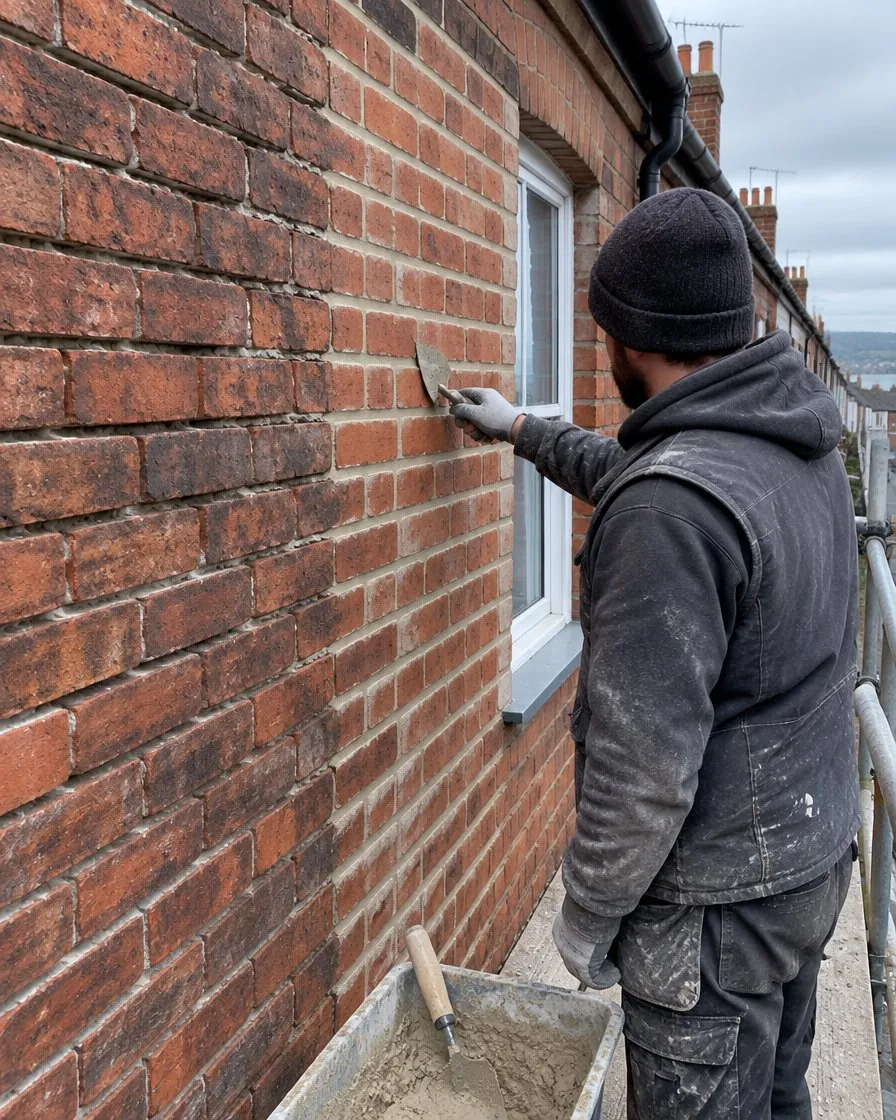 Brickwork and repointing in St Stephen in Brannel