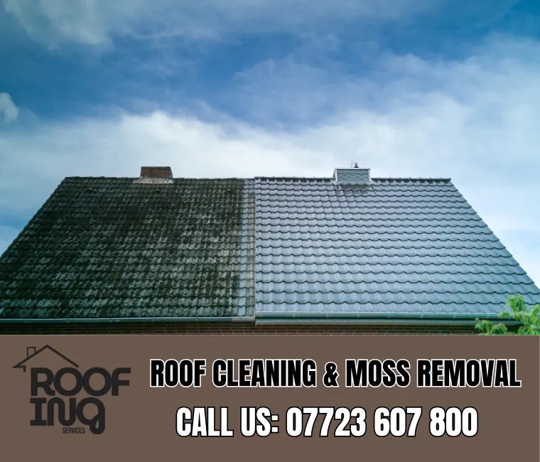 Roof cleaning and moss removal in St Stephen in Brannel