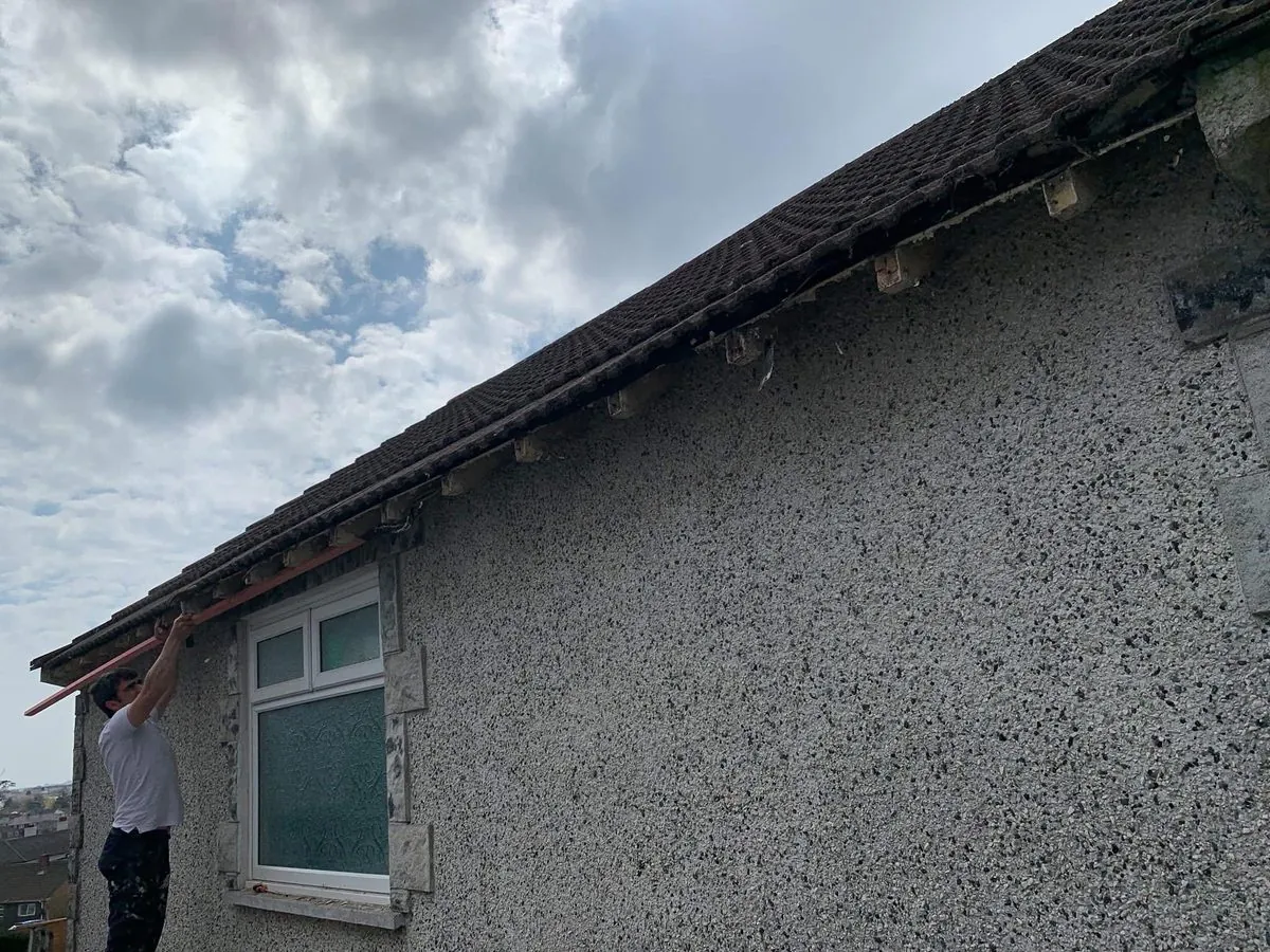White uPVC fascias and soffits on a bungalow in St Stephen in Brannel